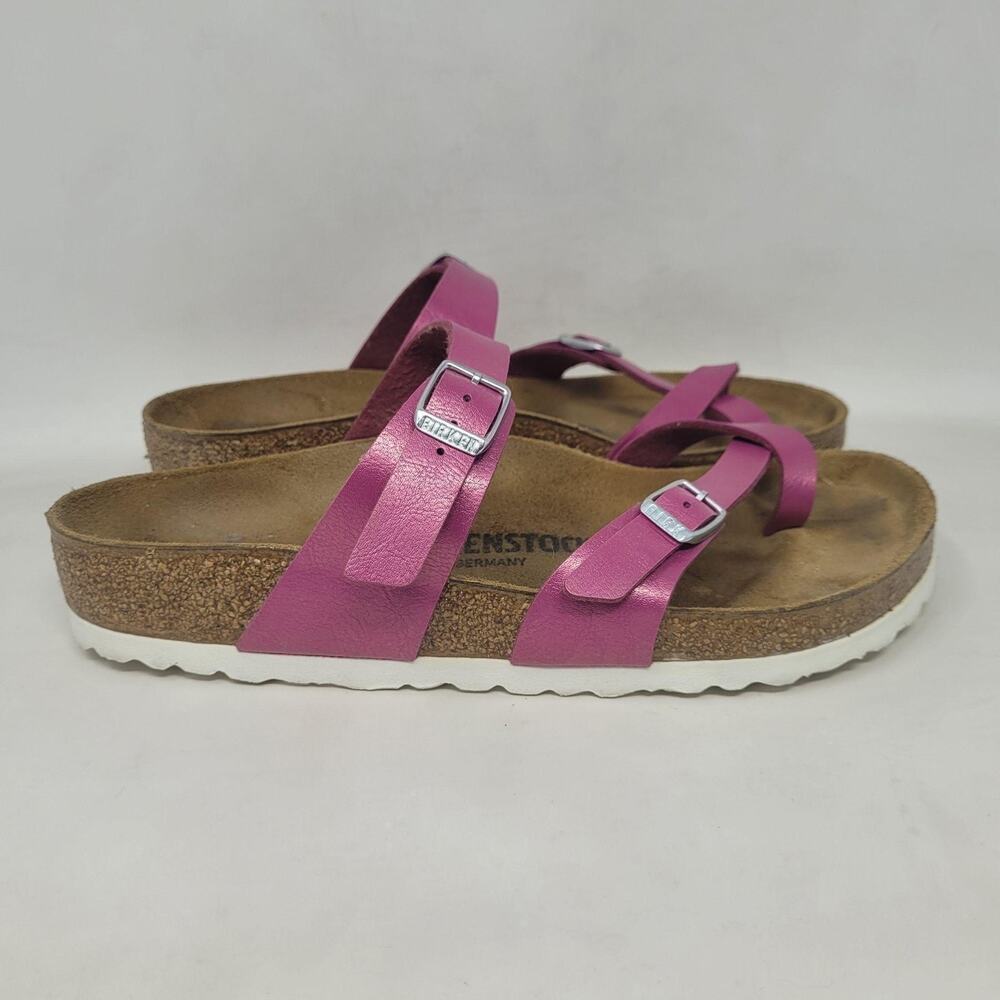 Birkenstock Mayari Sandals EU39 US8.5 Pink Magenta Haze Birko-Flor Slip On - Picture 2 of 10
